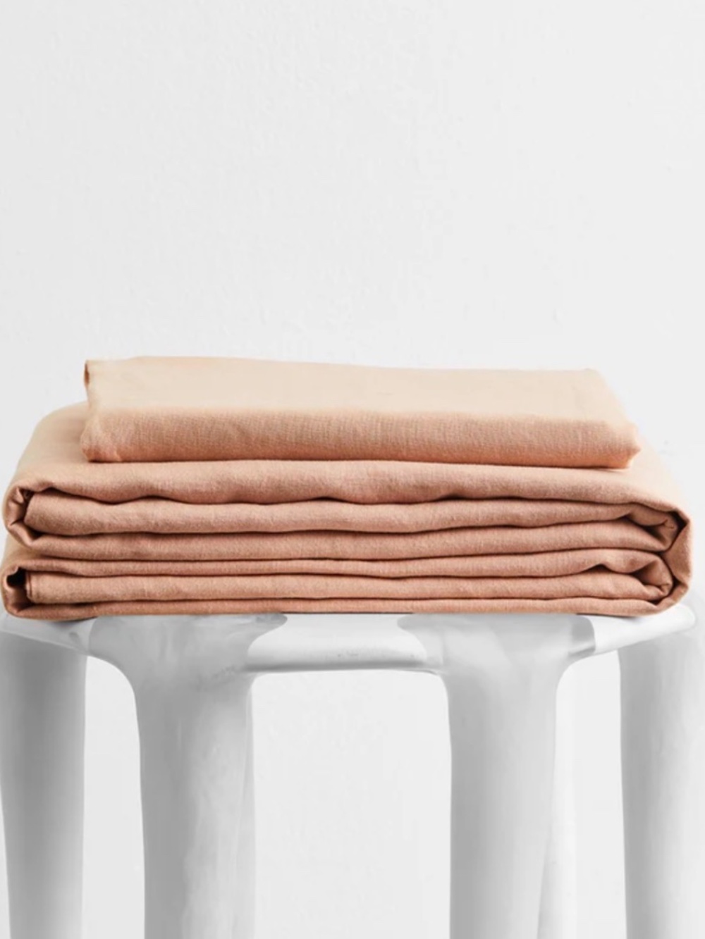Bed Threads 100% Flax Linen KING / CALI KING Terracotta FLAT Sheet & Pillowcases